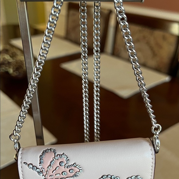 Coach Pink Embellished Butterfly Mini Crossbody NWT - Picture 15 of 16